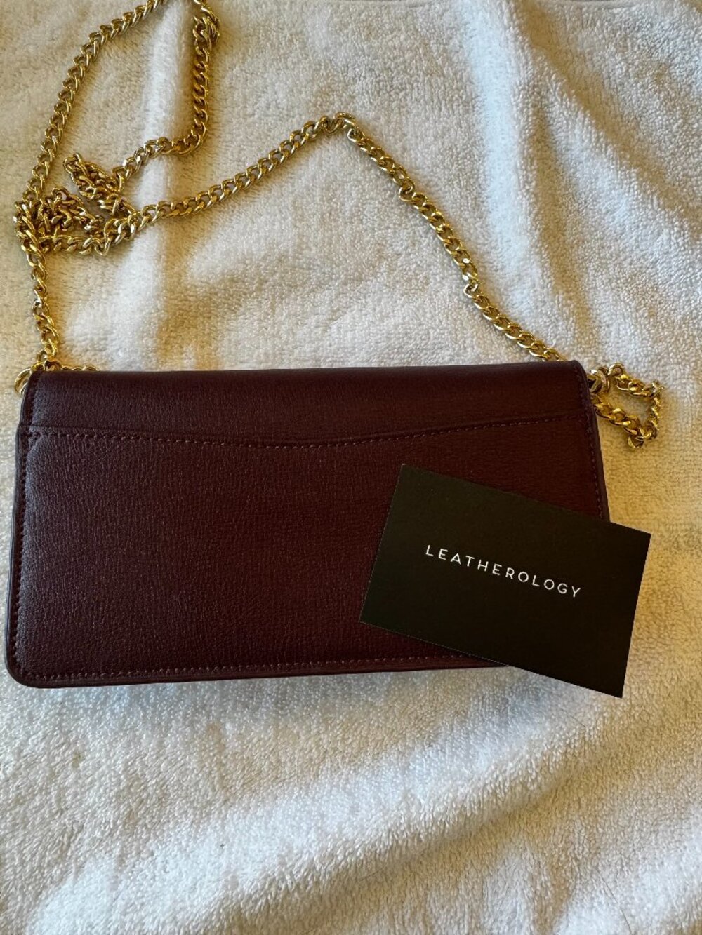 Burgundy Leatherology Envelope Bag